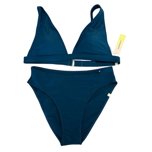 summersalt Swim Nwt Summersalt Size Top 8 Bottoms Bikini Swim Teal